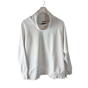 Nike Womens Funnel Neck Sweatshirt Grey Vertical Logo Pullover CU5659-100 Large